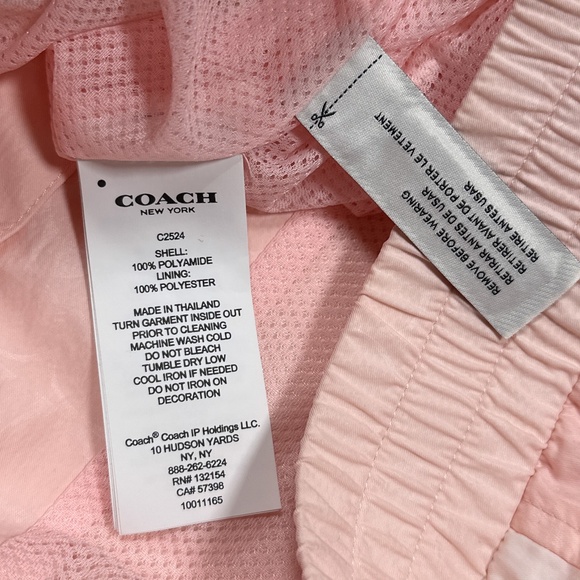 Coach Colorblock Signature Monogram Windbreaker Pink Jacket Womens Medium - Picture 8 of 10
